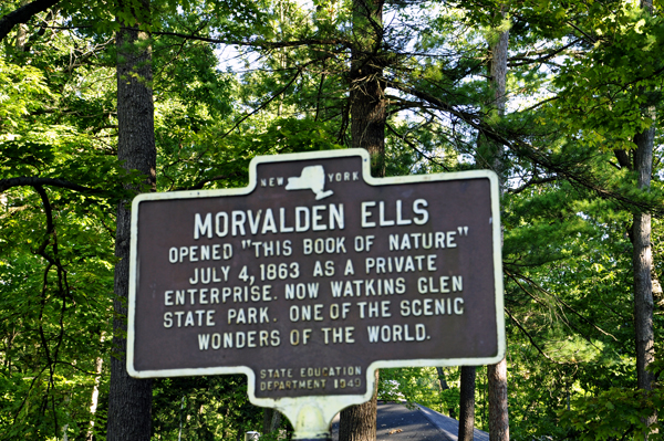 sign about Watkins Glen State Park